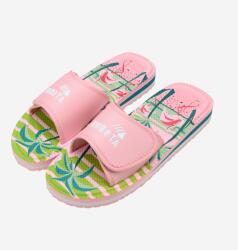 Kubota tépőzáras női flip-flop papucs Medencéhez Strand Otthonra rózsaszín pálmafák 39 (744785)