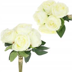 Nobo Kids Mesterséges Virágok Rózsa 7 db Kész Rózsa Csokor Kompozíció Virágok Váza (CH-256914)