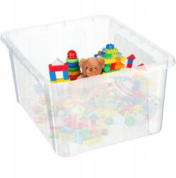 Kadax Műanyag Tartály 20L Fedéllel Átlátszó Zárható Doboz Nagy Doboz (K9494)