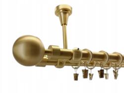 ESTAdeco Falra Szerelhető Függönysín 19+19 Arany Matt 160cm Modern (karnisz SUFIT 19+19 Mosiądz Mat Modern)