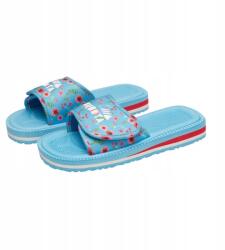 Kubota tépőzáras női flip-flop papucs Medencéhez Strand Otthonra kék virágok 38 (5907783744495)