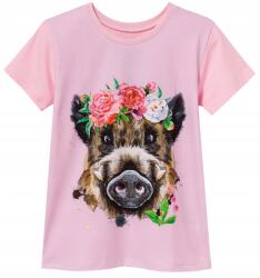 Wadera Póló vadászpóló rózsaszín Vaddisznó póló (T-shirt Dzik bialy Polska Produkcja)