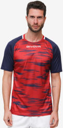 Givova SHIRT PIXEL INTERLOCK dressz piros-kék 2XS