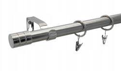 ESTAdeco Függönykarnis Szimpla Fém mix loft végek nikkel szín 19 mm 180 cm (karnisz LOFT I 19mm MIX Nikiel)