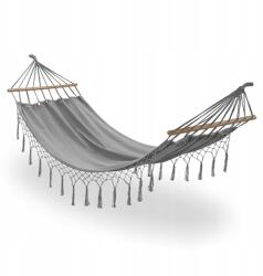 Tadar Erős kerti függőágy 2 kötéllel és táskával 200 x 100 cm szürke (5903313451086)