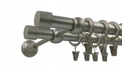 ESTAdeco Luna kétsoros karnis, szatén színű, 19+19mm, 160cm (karnisz II fi19 Satyna LUNA)