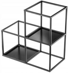 Kadax Virágágyás Fém Álló Könyvespolc Polc Fekete Virág Növények Loft Díszek (K1707)