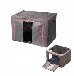 Összecsukható textil cipzáras doboz fém játék ruhatartóval (690) - allegro - 3 230 Ft