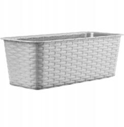 Kadax Erkélyláda 40 cm Virágtartó Erkély Szürke (K8806)