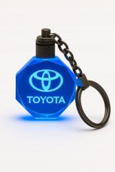  Stílusos Toyota Led kulcstartó, 7 színben, megvilágított Ajándéknak is tökéletes