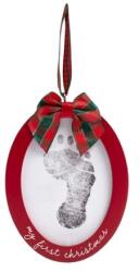 Pearhead Kit rama foto ovala rosie cu amprenta din cerneala First Christmas Pearhead (PH51100)