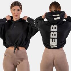 NEBBIA - Kapucnis crop melegítő felső ICONIC 421 (black) (XS/S) - NEBBIA