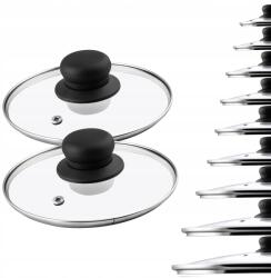 Kadax Üvegfedő 14 cm 2 db-os Hőálló Serpenyő Fedő Szett (K5142)