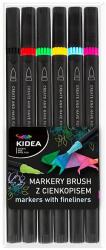 kidea ecsetvégű filctoll készlet 6 db-os (MBC6KKA)
