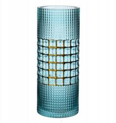 Mondex Dekoratív üveg váza Serenite 30 cm Gold Blue (5905771416003)