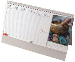 Realsystem Asztali naptár 320mmx155mm, Meditáció fehérlapok álló tartóval Realsystem 2027 (7941-99) - iroszer24