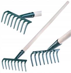 Kadax Kerti Fűlevél Gereblye Fa Szár 117 cm Gereblye 8 Fogú Tömör (K655)