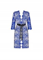 Obsessive Cobaltess kék szatén köntös L/XL méret (cobaltess)