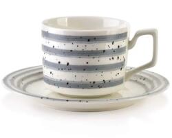 Mondex 6 db-os csészealj szett porcelán elegáns szürke 210ml (HTTC4908-SR)