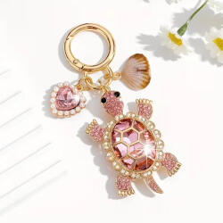 Kincsecske Kollekció Rózsaszín teknősös kulcstartó