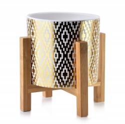 Mondex Dekorációs kaspó Ava arany állványon (5902643358218)