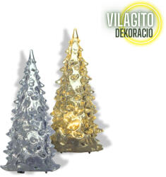  Akril mini karácsonyfa - világítós 12cm - papelito