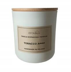ESTAdeco Repcegyertya Természetes Öko Vegán 270 ml Tobacco Away 80 óra égési idő (Świeca Biały Mat Tobacco Away 270ml)