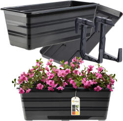 Kadax Erkélyláda 40 cm Virágtartó Állvány Fogantyúk Erkély (K9043)