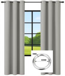 NOW-ART Függöny Kész, Sima, Matt 145x230 karikákkal, függönykarikákkal (LEN-1 145x230 na przelokach kółkach)