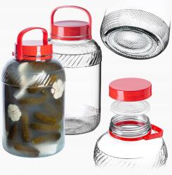 Kadax Befőttesüveg 8L-ES Kupakkal Savanyító Káposzta Csomag 2db (K10107)