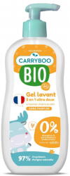 CARRYBOO Sampon si Gel de Dus Delicat pentru Bebelusi cu Extract de Caise fara Parfum Bio 500ml