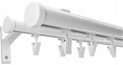 ESTAdeco Alu Apartman Sín Függönysín 28+20 mm Fehér 180 cm csipeszekkel (Karnisz II 28+20mm SZYNA ALU + żabki)