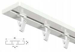 ESTAdeco Slim alumínium függönysín, egypályás, mennyezetre szerelhető, 180 cm, csipeszekkel (SZYNA SLIM ALU ŻABKI I 180CM)
