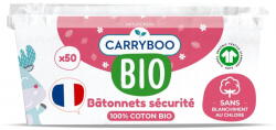 CARRYBOO Betisoare din Bumbac Securizate pentru Bebelusi Bio 50buc