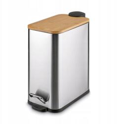 Konighoffer Fém szemeteskosár pedállal 5 L Slim Silver (5903313440714)