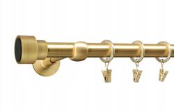 ESTAdeco Függönykarnis 19mm Modern Matt Arany 160cm Stempel (karnisz I 19mm Mosiądz Mat STEMPEL)