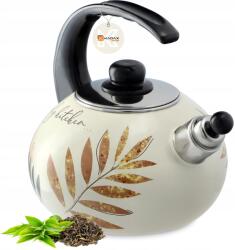 Kadax Zománcozott Vízforraló 2, 2L Gáz Indukciós Hagyományos Síppal, Fogantyúval (K7924)