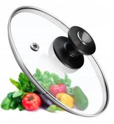 Kadax Üvegfedő 18 cm Serpenyő Fedő Univerzális Hőálló (K7876)