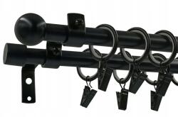 ESTAdeco Dupla Loft Függönykarnis Ø16+16mm Golyó 200cm csendes (karnisz II LOFT fi16mm KULKA)