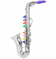  Saxofon Z 8 Színes Gombokkal Gyerekeknek A Játék Tanulásához Ezüst (231314151)