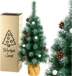 W&K Műkarácsonyfa Dekoráció Hópelyhes tobozokkal Asztali 65 cm (6748493)