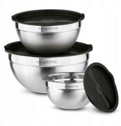 Konighoffer Rozsdamentes tálak fekete szatén fedéllel (5903313425643)