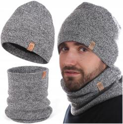 Heyo Teljes Lengyel Férfi Téli Sapka Polár Béléssel, Kényelmes Késkötő/nyakmelegítő, Cső sál (H22001+H22008 029)