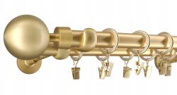 ESTAdeco Lux Fém Függönykarnis 19+19mm galvanizált Sárgaréz Matt 160cm MIX Végek (karnisz II 19+19mm MOSIĄDZ MAT MIX)