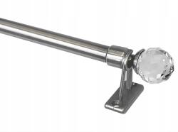Imperia Deco Függönykarnis mini irigység fém kihúzható nikkel erős kristály 80-100 cm (MINI KARNISZ 80-100 NIKIEL CRYSTAL)