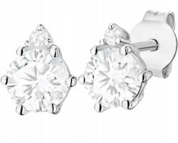 ZŁOCISTO Fehér Arany Fülbevaló Laboratóriumi Gyémántokkal Arany 585 Ajándék (DLA DZIEWCZYNY NARZECZONEJ)