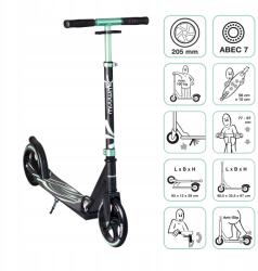 Muuwmi Aluminium Scooter Plus 205 mm menta fekete (05-AU/SCPLMAT)