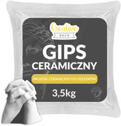 Creative Deco Gipsz kerámia por kézműves öntvények készítéséhez 3, 5kg szürke fehér (X001VFBL6X)