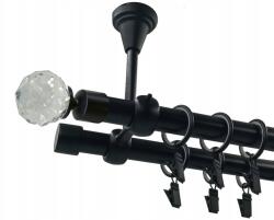 ESTAdeco Függönysín Mennyezeti Fekete Matt 19+19mm Crystal 160cm (karnisz II SUFIT Ø19mm Czarny CRYSTAL)