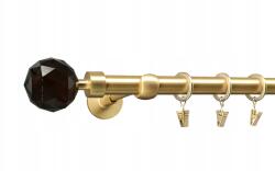 ESTAdeco Függönykarnis 19mm Matt Arany 160cm Crystal Brown (karnisz I 19mm Mosiądz Mat Crystal Brown)